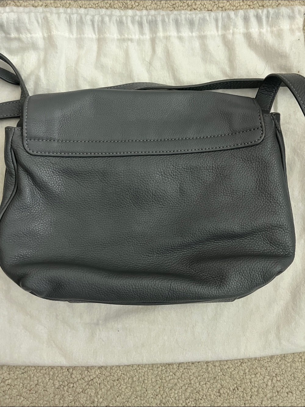 Marc by Marc Jacobs Gray Pebbled Leather Crossbody with Gold Hardware - Picture 7 of 8